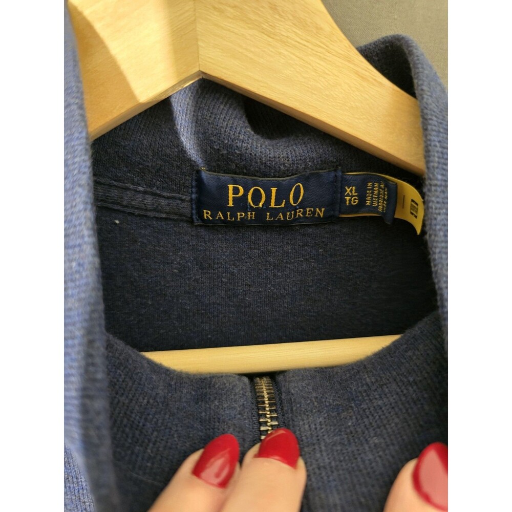 Polo Ralph Lauren Vintage Style Fair Isle Snowflake Quarter Zip Pullover XL flaw - Picture 3 of 11